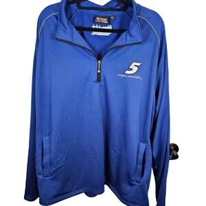 Kasey Kahne #5 Chase Authentic NASCAR Blue Racing Vintage 1/4 Zip Sweatshirt 2XL